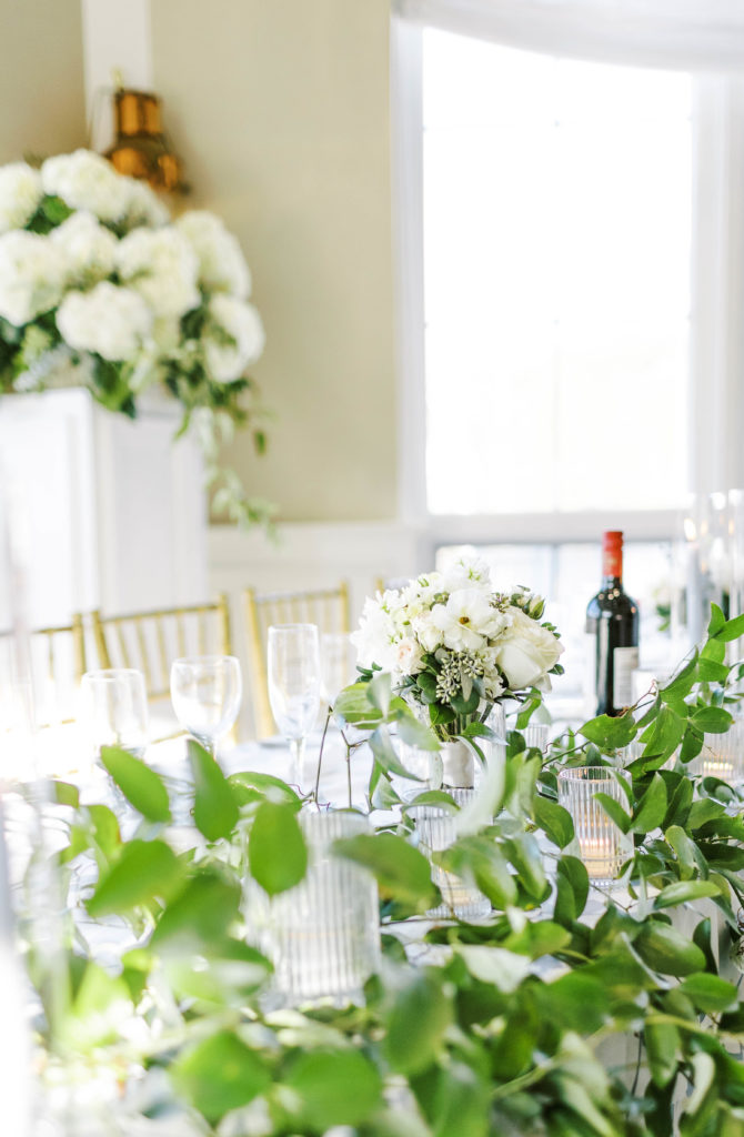 wedding greenery table setting