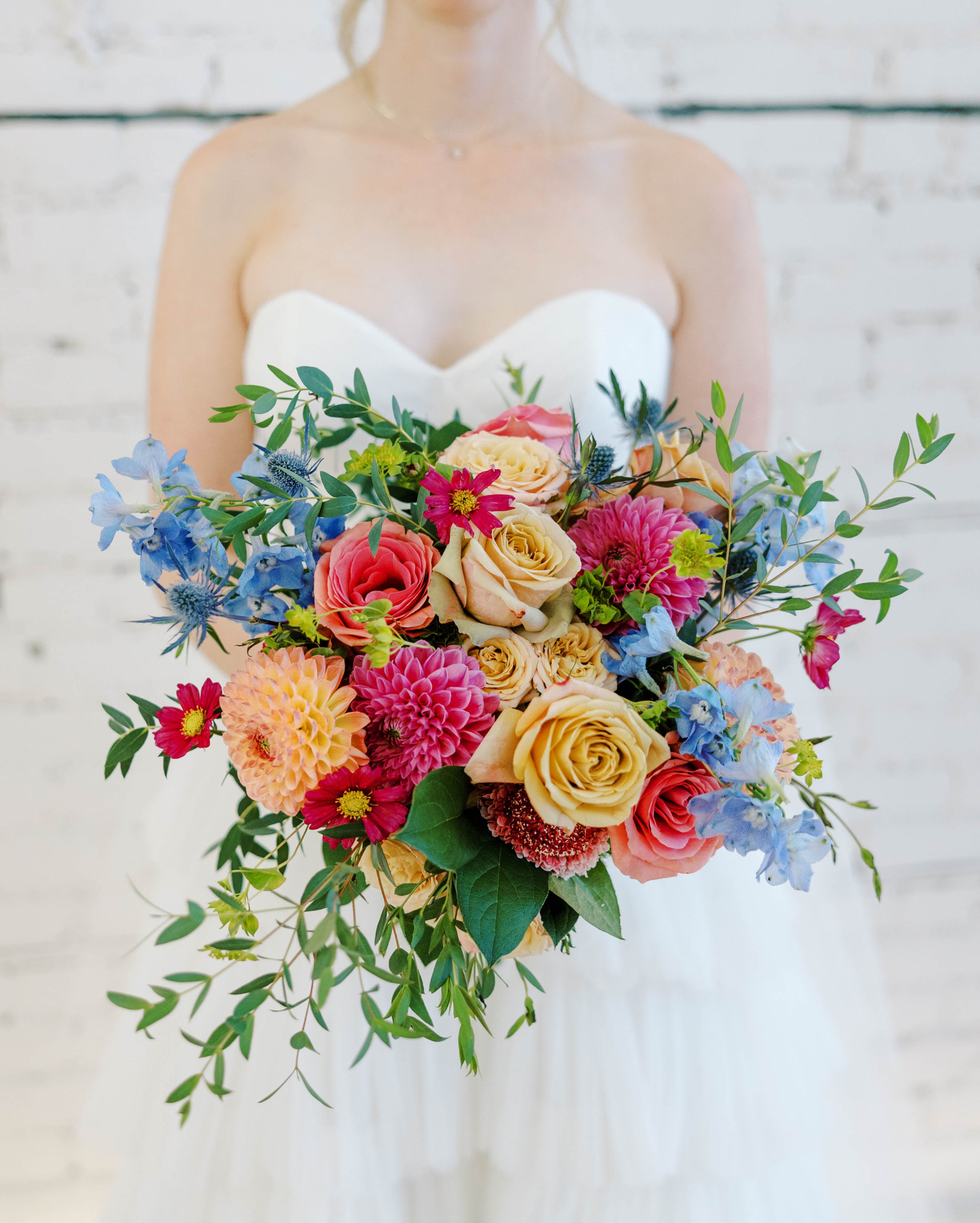 colorful floral wedding bouquet